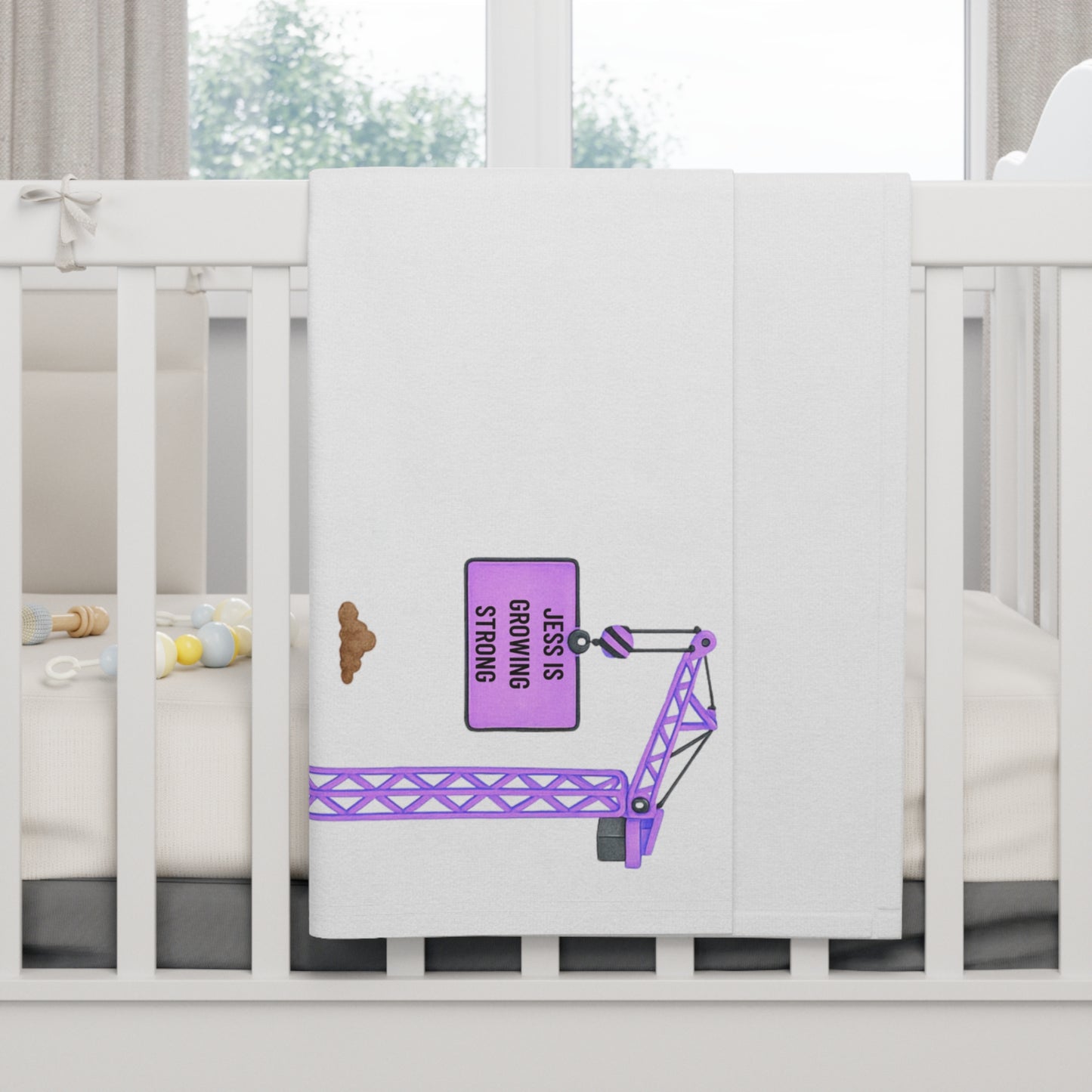 Copy of pink Personalised Milestone Fleece Blanket
