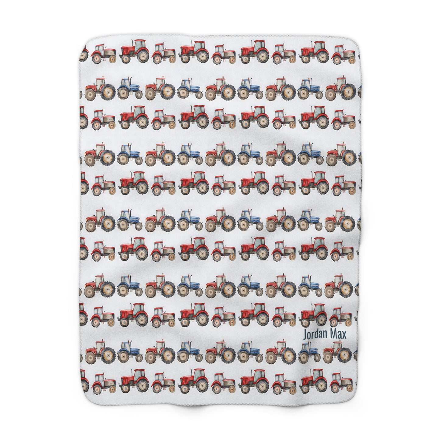 Personalised Tractor Sherpa Blanket