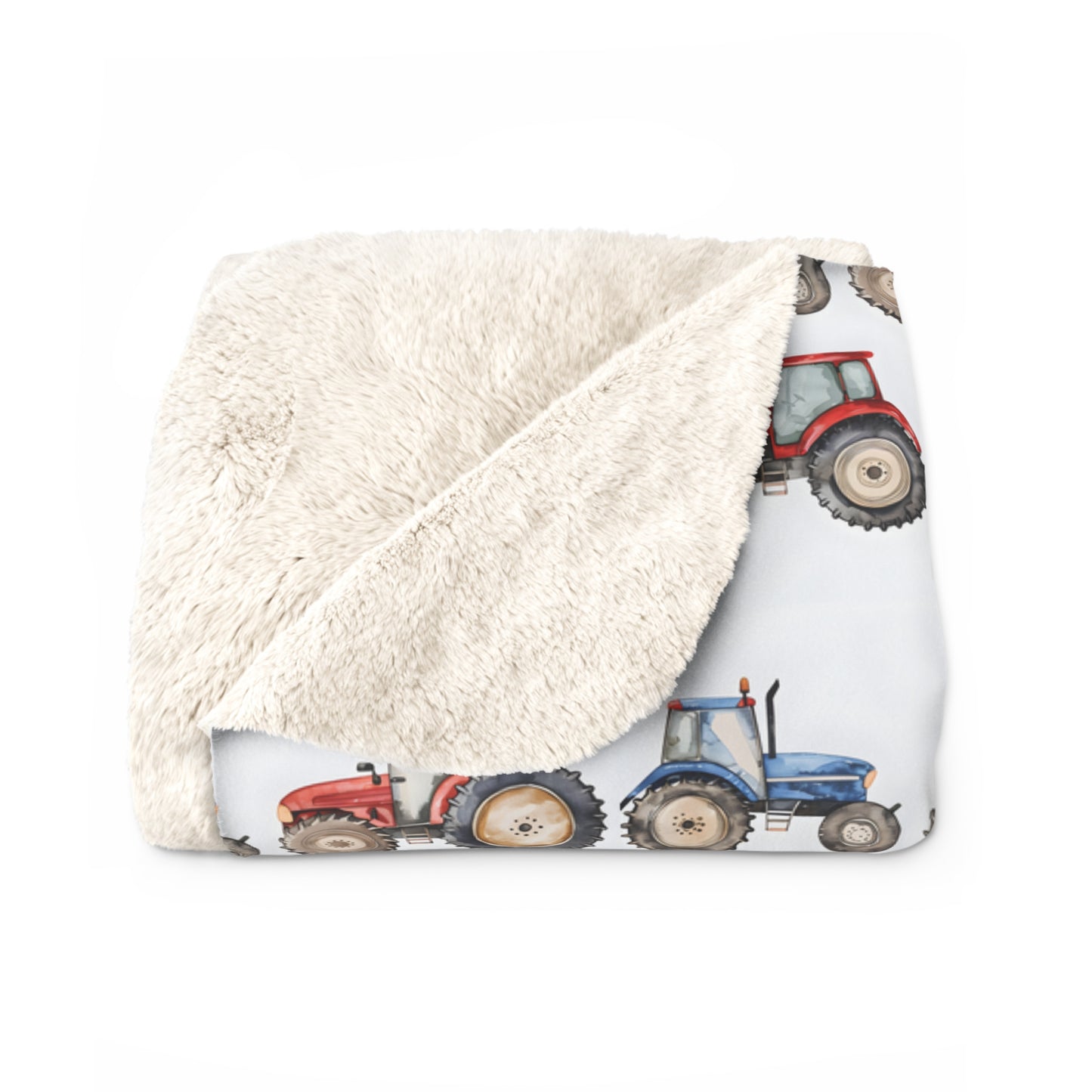 Personalised Tractor Sherpa Blanket