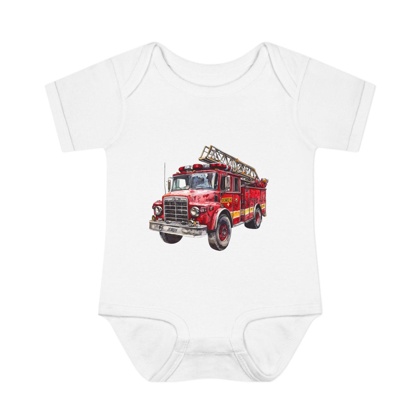 Personalized NY Fire Truck Onesie