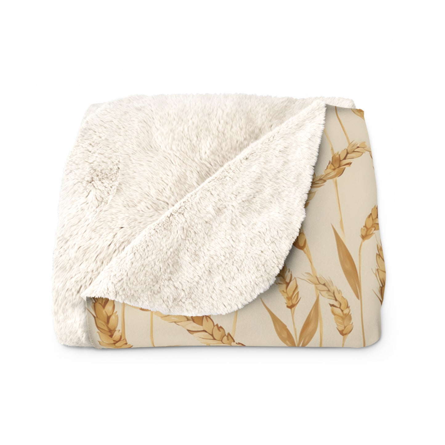 Personalised Wheat Sherpa Blanket