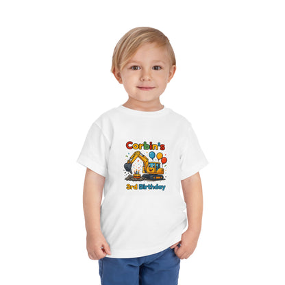 Personalised Name and Year - Colorful Digger Birthday Tee