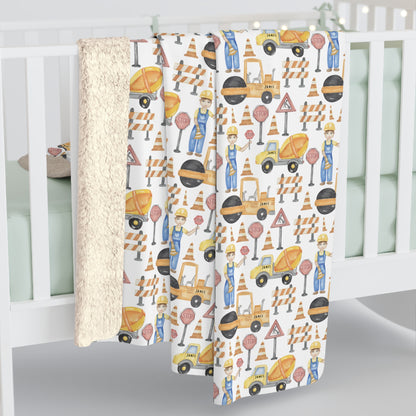 Personalzed Construction Blanket Sherpa