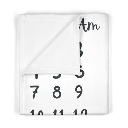 Copy of pink Personalised Milestone Fleece Blanket