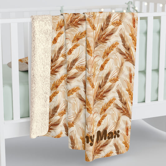 Personalised Wheat 2 Sherpa Blanket