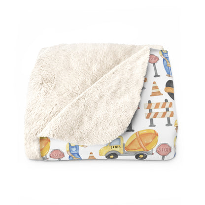 Personalzed Construction Blanket Sherpa