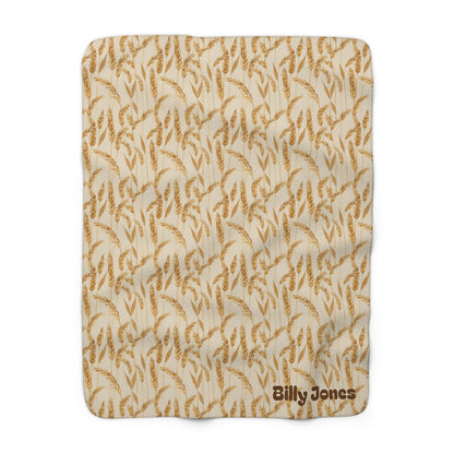 Personalised Wheat Sherpa Blanket