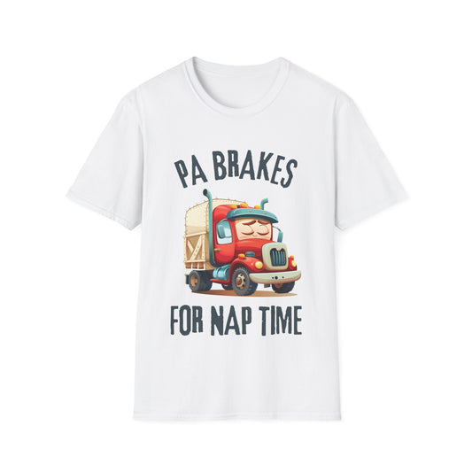 Personalized "Brakes for Nap time" Cartoon Truck T-Shirt