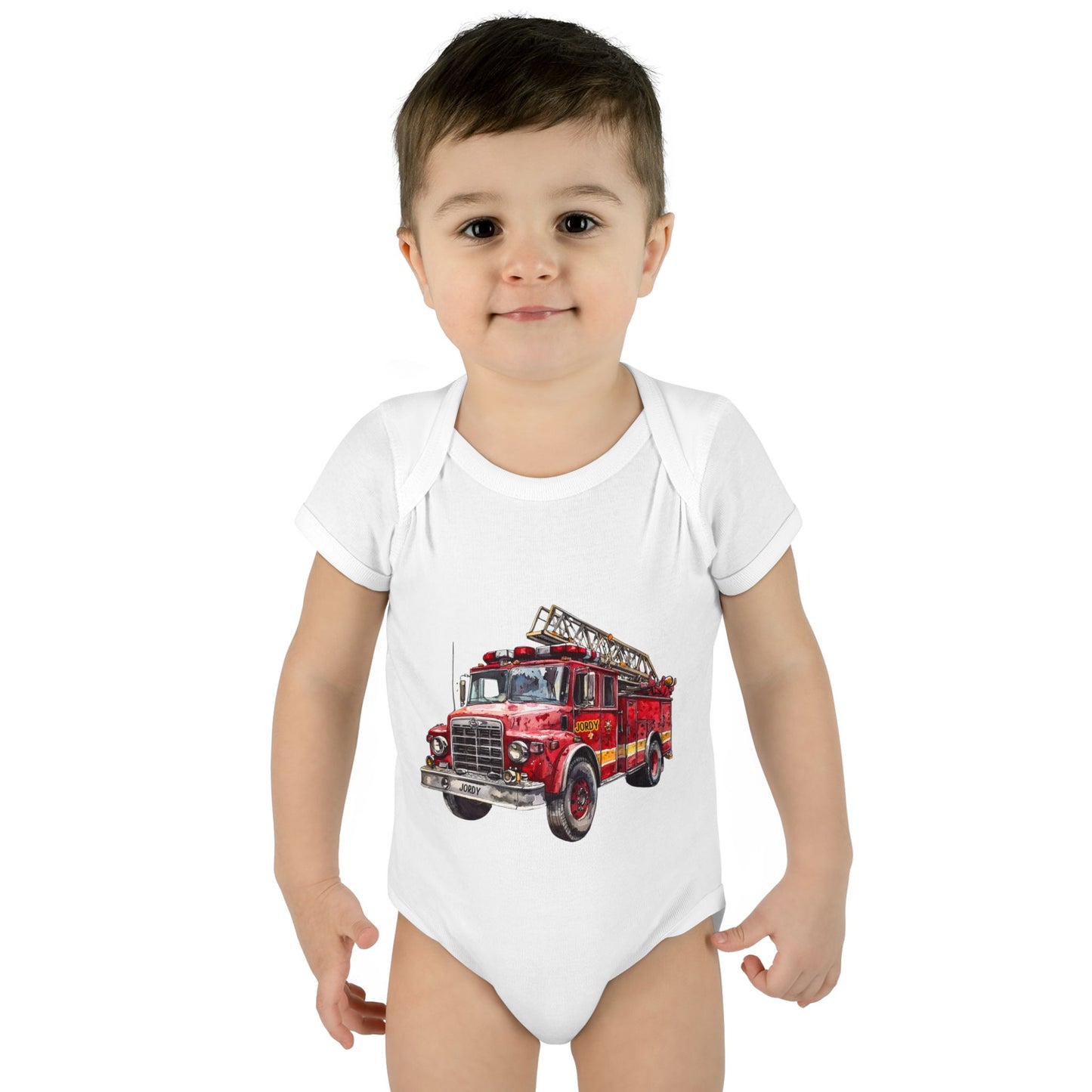 Personalized NY Fire Truck Onesie