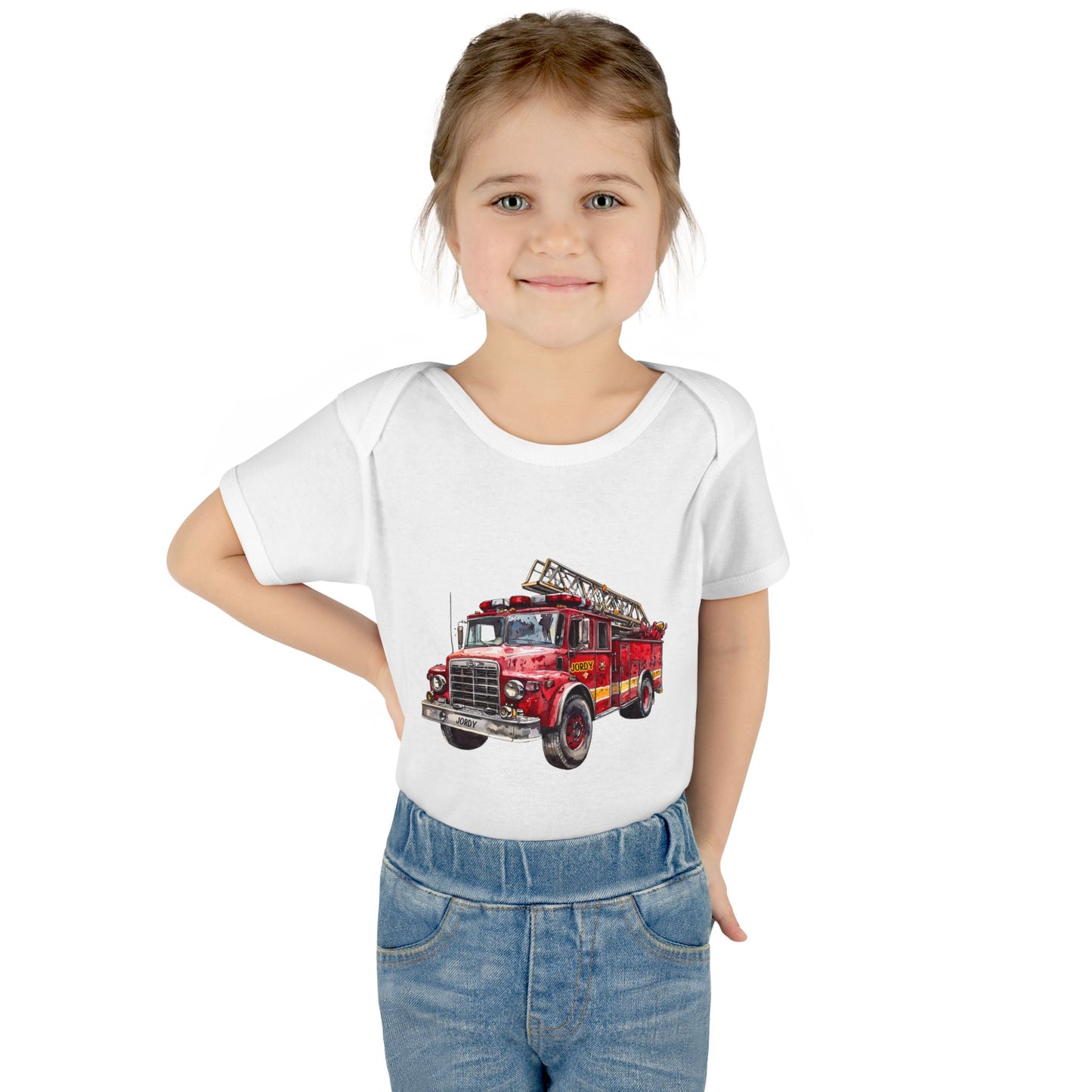 Personalized NY Fire Truck Onesie
