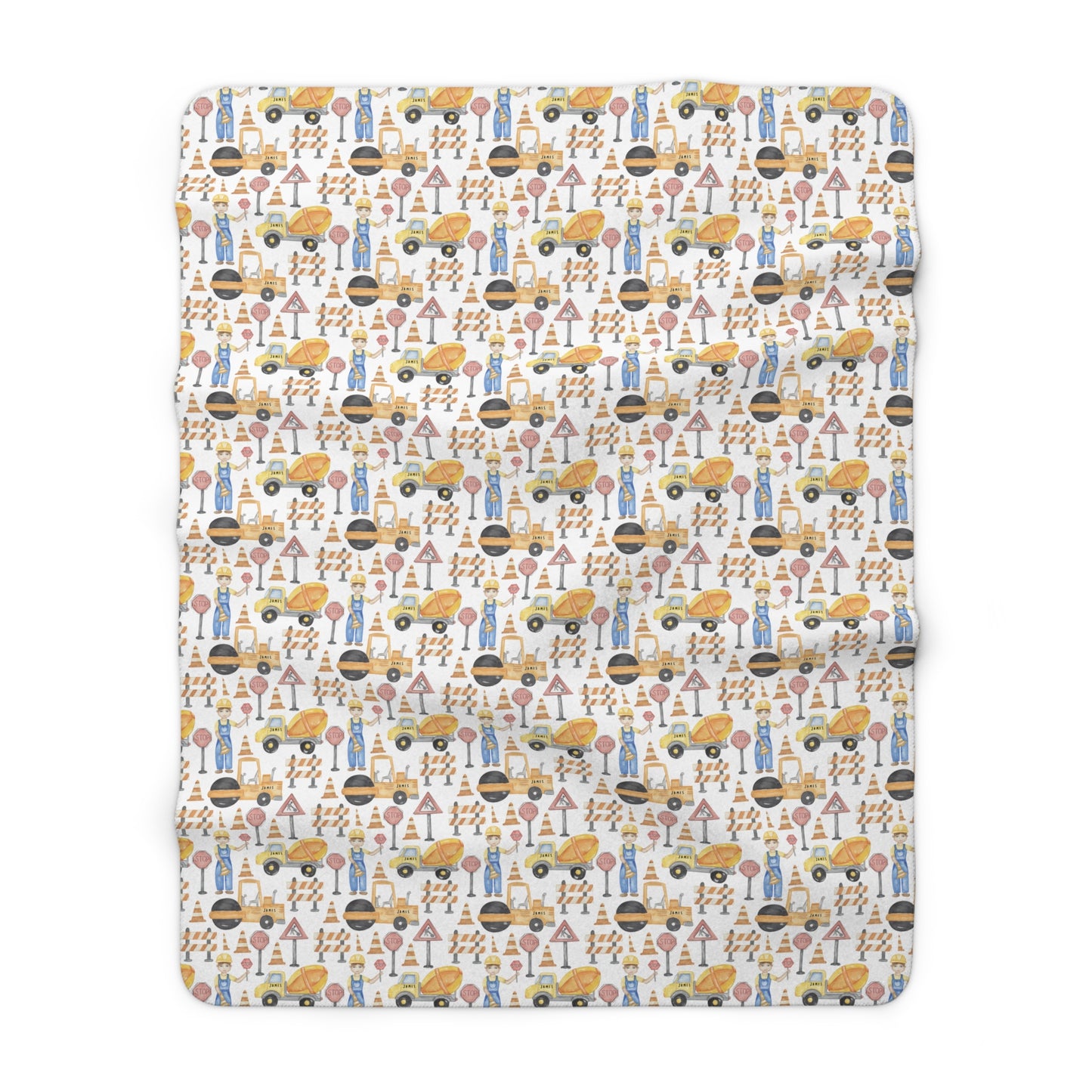 Personalzed Construction Blanket Sherpa