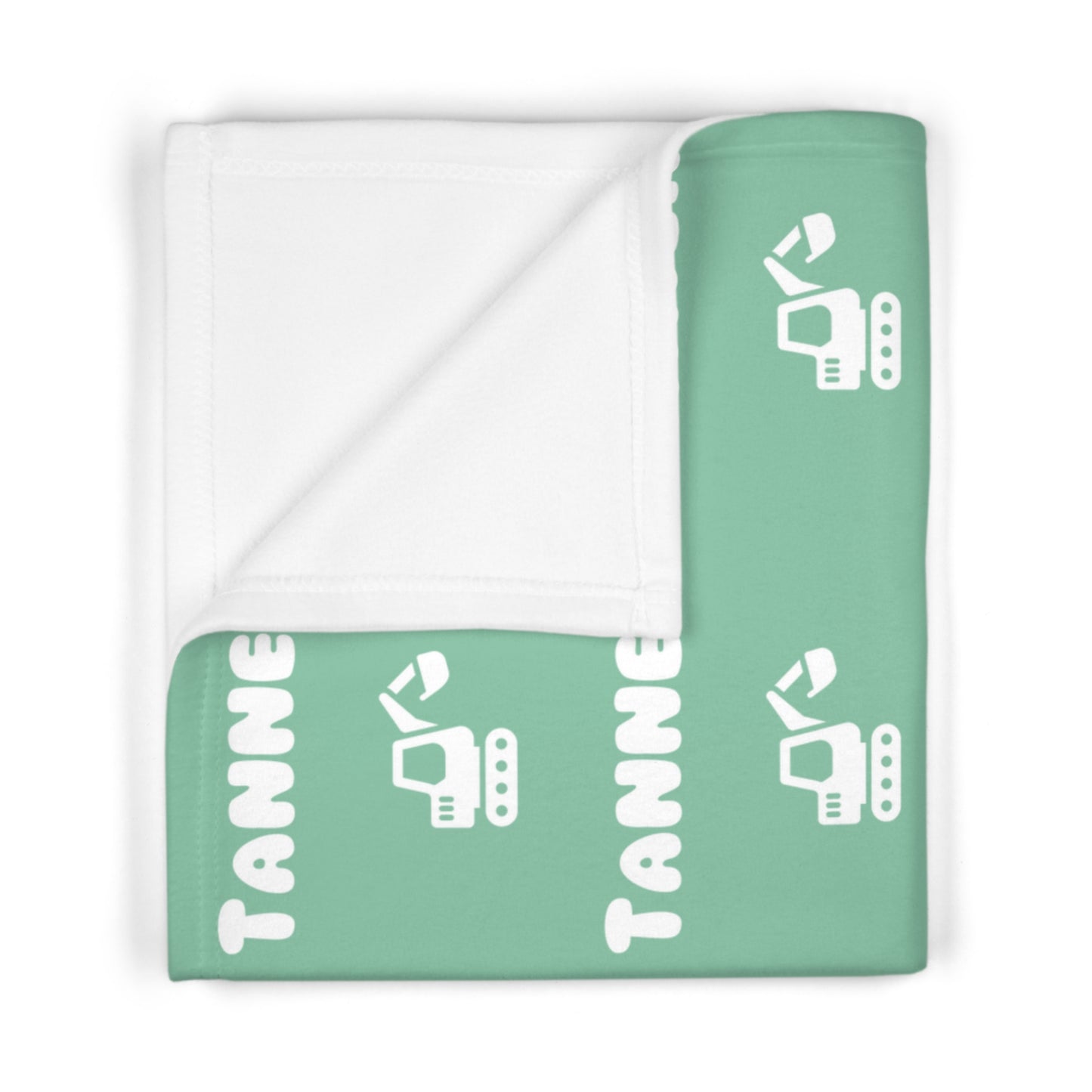Personalised Name & Digger Fleece Blanket