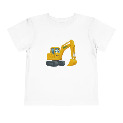 Personalised Yellow Digger Toddler Tee