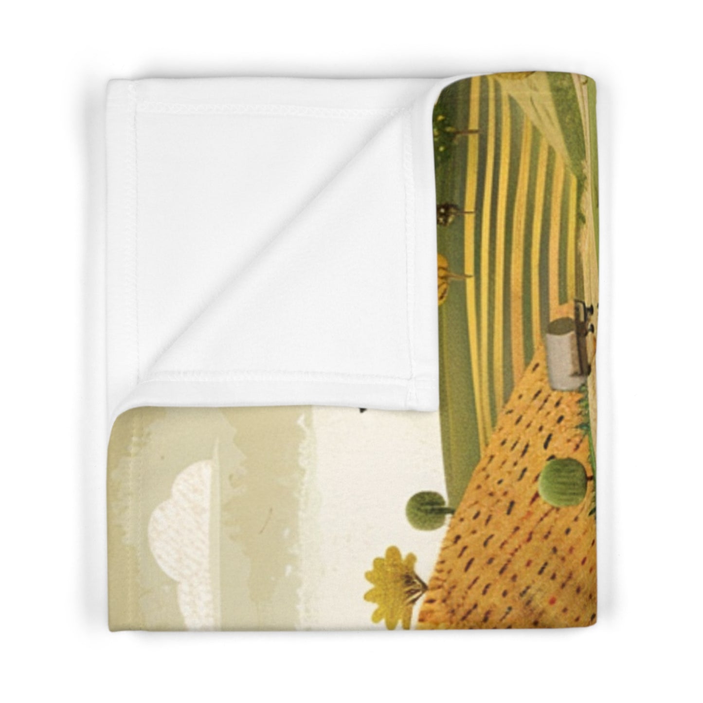 Personalised Farm Scene Soft Fleece Baby Blanket