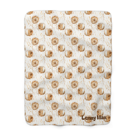 Personalised Hay Bale Sherpa Blanket
