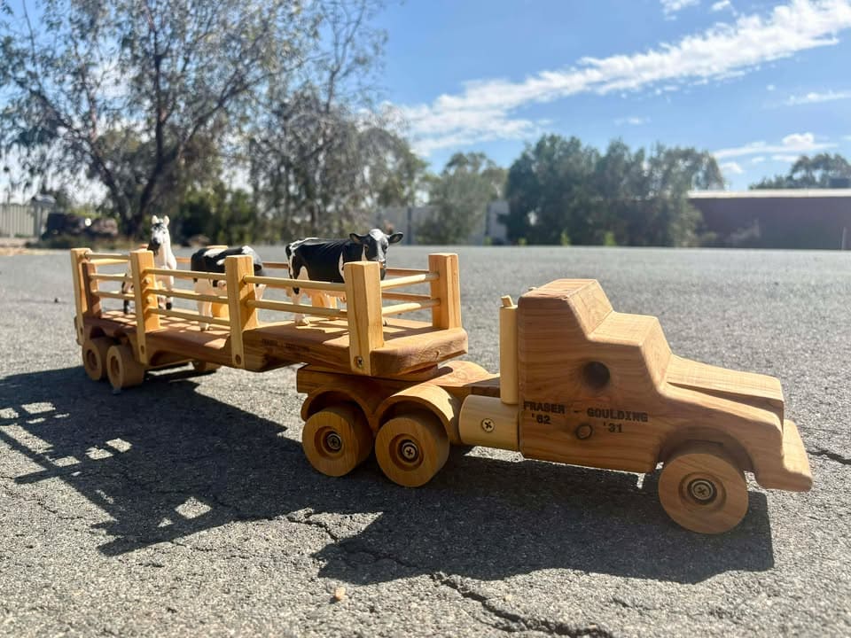 Custom stock Crate Low Loader that is custom built to hitch a 7kg ark and become a road train