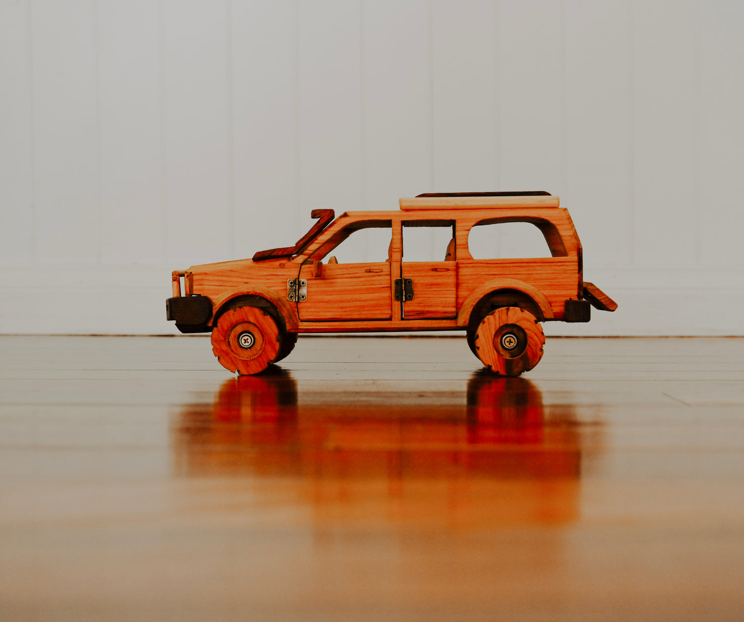 Handmade Wooden Nissan Navara. Premium, luxury bespoke builds. snorkle, roof rack, suspension