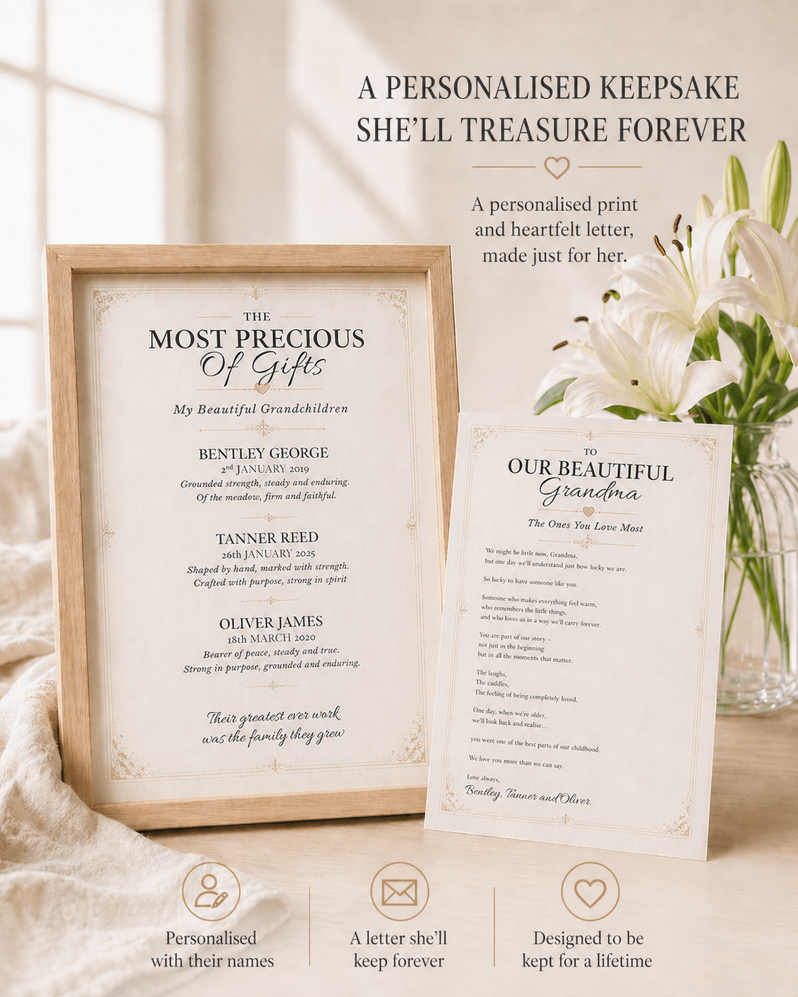 Personalised Gift for Grandma From Her Grandchildren