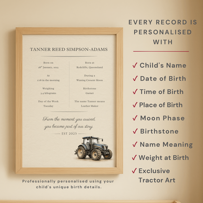 Personalised Newborn Birth Collection
